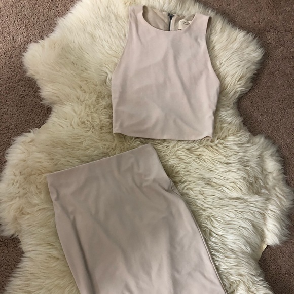 Alice + Olivia Other - Nude midi skirt set